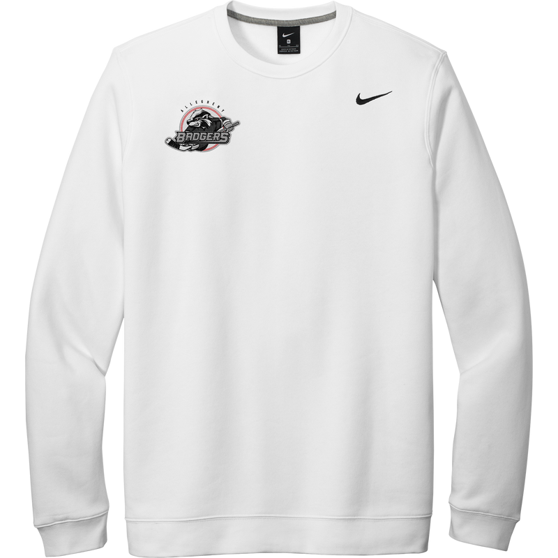 Allegheny Badgers Nike Club Fleece Crew